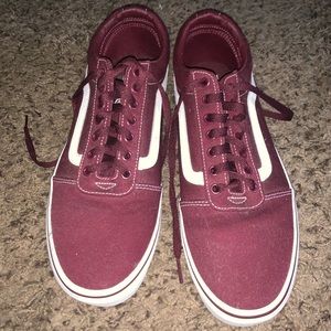 burgundy vans size 11 men brand new